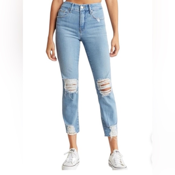 Good American Denim - NWT Good American Good Classic Distressed Denim Jeans